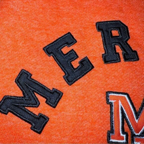 Mercer Bears Orange and Black Sweatshirt with hoodie and kangaroo pocket SZ Sm - Picture 5 of 10